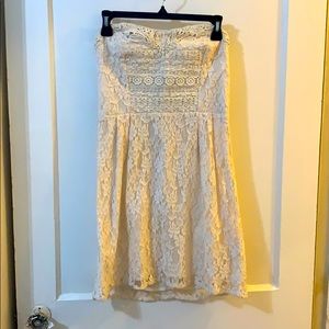 Ivory lace Free People Dress